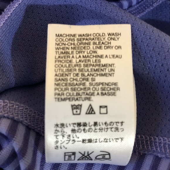 The North Face Purple Striped Vapor Wick Top Sz M.    P37 - Picture 7 of 7